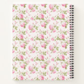 Rosa Bow Coquette Hütte Rose Monogramm Notizblock (Rückseite)