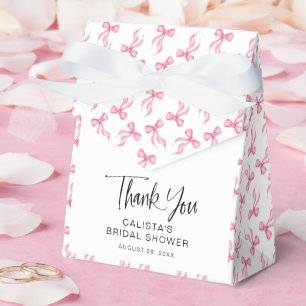 Rosa Bow Coquette Personalisiertes Brautparty Geschenkschachtel