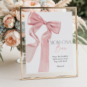 Rosa Bow Elegante Coquette Mama-osa Bar Poster