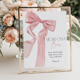 Rosa Bow Elegante Coquette Mama-osa Bar Poster