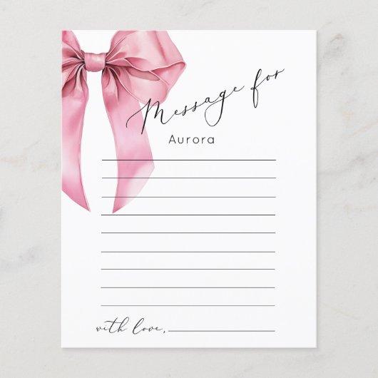 Rosa Bow Elegante Zeitkapsel (Vorderseite)