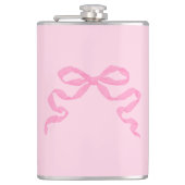 Rosa Bow Flachmann (Vorderseite)