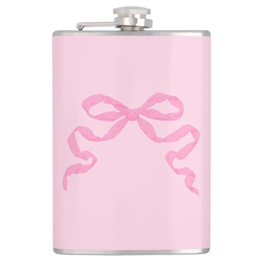 Rosa Bow Flachmann (Vorderseite)