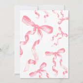 Rosa Bow Geburtstagseinladung Einladung (Rückseite)