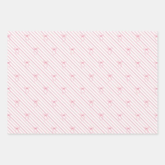 Rosa Bow Geschenkpapier Set (Vorderseite 3)