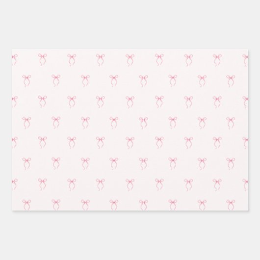Rosa Bow Geschenkpapier Set (Vorderseite 2)
