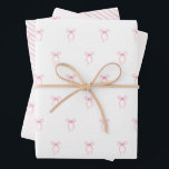 Rosa Bow Geschenkpapier Set<br><div class="desc">Rosa Bugwickelpapier in 3 Optionen</div>