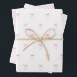 Rosa Bow Geschenkpapier Set<br><div class="desc">Rosa Bugwickelpapier in 3 Optionen</div>