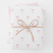 Rosa Bow Geschenkpapier Set (Beispiel)