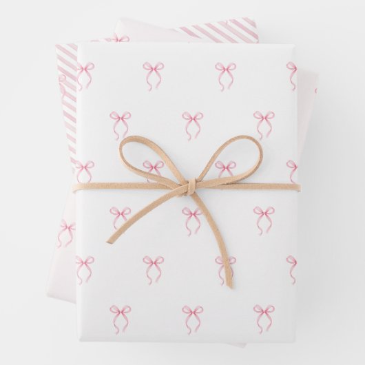 Rosa Bow Geschenkpapier Set (Beispiel)