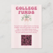 Rosa Bow Grad Celebration Uni Funds Begleitkarte (Vorderseite)