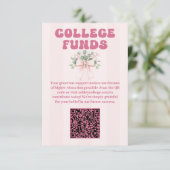 Rosa Bow Grad Celebration Uni Funds Begleitkarte (Stehend Vorderseite)