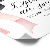 Rosa Bow Gradation Diplomas sind süß, nehmen Sie e Poster (Ecke)