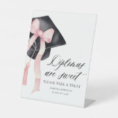 Rosa Bow Gradation Diplomas sind süß, nehmen Sie e Sockelschild (Vorderseite)