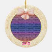 Rosa Bow Hochzeitsdekoration Keramikornament (Hinten)