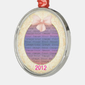 Rosa Bow Hochzeitsdekoration Silbernes Ornament (Links)