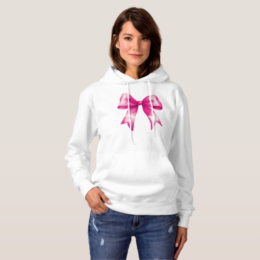 Rosa Bow Hoodie (Vorne ganz)