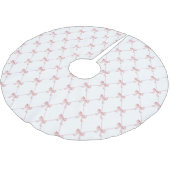 Rosa Bow Muster Baumrock Polyester Weihnachtsbaumdecke (Schrägansicht)