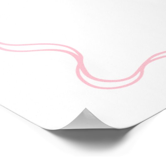 Rosa Bow Nurse Abschluss - Zeichen Poster (Ecke)