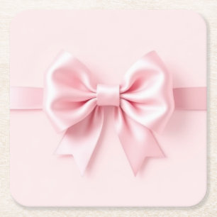 Rosa Bow Paper Untersetzer