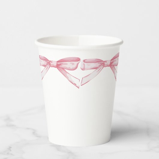 Rosa Bow Pappbecher (Links)