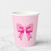 Rosa Bow Pappbecher (Vorderseite)