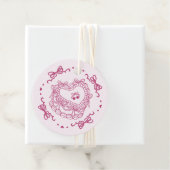 Rosa Bow Retro Herz Coquette Bacheloretto Geschenkanhänger (Beispiel)