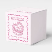 Rosa Bow Retro Herz Coquette Cake Valentine Geschenkschachtel (Vorderseite)