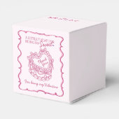 Rosa Bow Retro Herz Coquette Cake Valentine Geschenkschachtel (Rückseite)