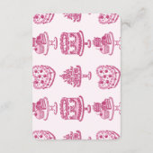 Rosa Bow Retro Herz Coquette Kuchen Details Beilag Begleitkarte (Rückseite)