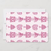 Rosa Bow Retro Herz Coquette Kuchen Valentine Einladung (Rückseite)