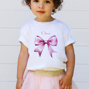Rosa Bow Ribbon-Kinderzimmer Baby T-shirt