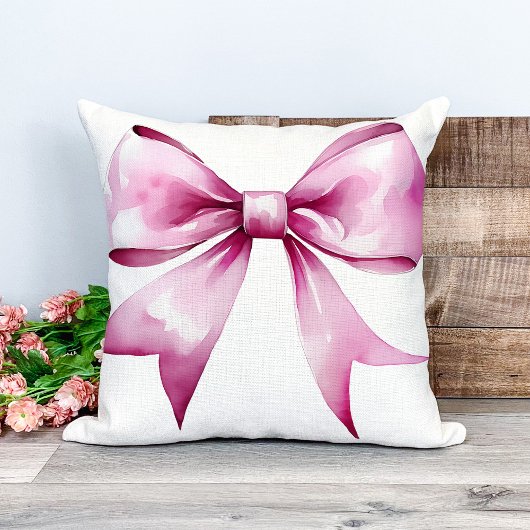 Rosa Bow Ribbon-Kinderzimmer Kissen