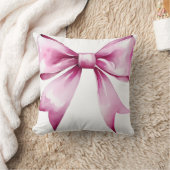 Rosa Bow Ribbon-Kinderzimmer Kissen (Decke)