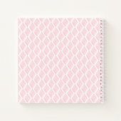 Rosa Bow Ribbon Rahmen Taufe Gästebuch Notizblock (Rückseite)