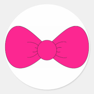Rosa Bow Runder Aufkleber