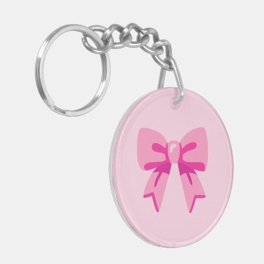 Rosa Bow Schlüsselanhänger (Vorderseite links)