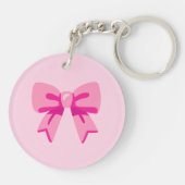 Rosa Bow Schlüsselanhänger (Rückseite)