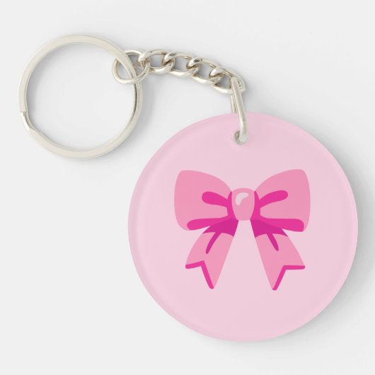 Rosa Bow Schlüsselanhänger (Vorderseite)