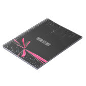 Rosa Bow Sparkle Ribbon & Bling Journal-Notebook Notizblock (Linke Seite)