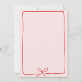 Rosa Bow | Sweet Baby Dusche Einladung (Rückseite)