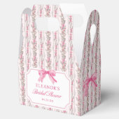 Rosa-Bow-Toile-Coquette-Brautparty Geschenkschachtel (Geöffnet)