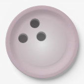Rosa Bowlingball Pappteller (Vorderseite)
