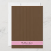 Rosa/Bowlings-Gassen-Bowlings-Geburtstag Browns Einladung (Rückseite)