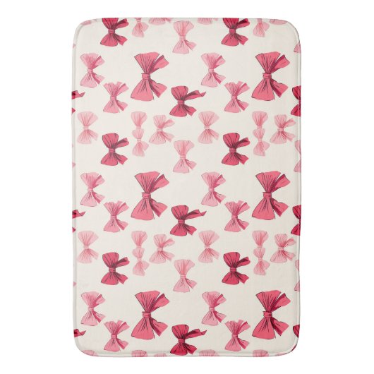 Rosa Bows Badematte (Vorderseite Vertikal)