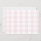 Rosa Bows Coquette 1. Geburtstag Einladung (Rückseite)