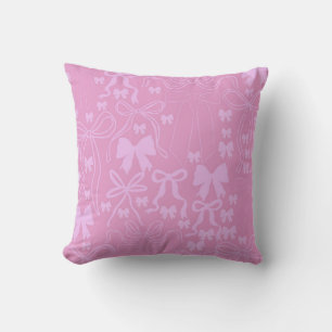 Rosa Bows Coquette Kinderzimmer Brautparty Kissen