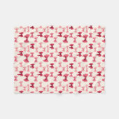Rosa Bows Fleecedecke (Vorderseite (Horizontal))
