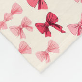 Rosa Bows Fleecedecke (Ecke)