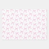 Rosa Bows Geburtstagsdusche Hochzeit Geschenkpapier Set (Vorderseite 3)